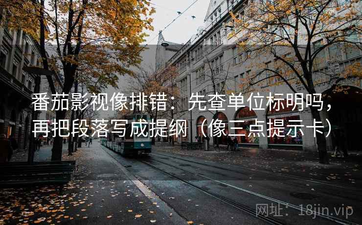 番茄影视像排错：先查单位标明吗，再把段落写成提纲（像三点提示卡）